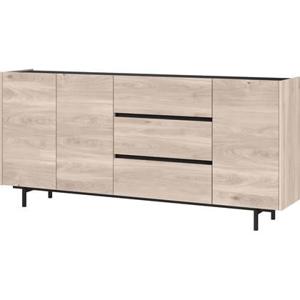 Germania Cantoria Eiken | Zwart Dressoir 3-Deuren 3-Lades