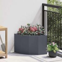 VidaXL Hoek plantbak antraciet 45 x 45 x 35 cm staal