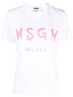 MSGM t-shirt en coton à logo imprimé - Blanc - thumbnail