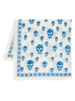 Alexander McQueen skull-print wool scarf - Tons neutres