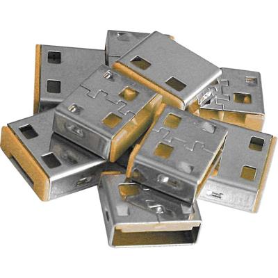 LINDY USB-A-poortslot USB-Lock Set van 10 stuks Oranje Zonder sleutel 40463