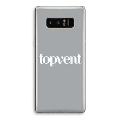 Topvent Grijs Wit: Samsung Galaxy Note 8 Transparant Hoesje