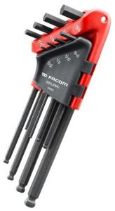 Facom Set lange inbussleutels inch maten in houder - 83SH.JP8AU