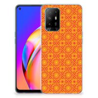 OPPO A94 5G | Reno5 Z TPU bumper Batik Oranje - thumbnail