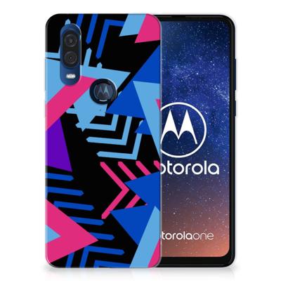 Motorola One Vision | TPU Hoesje | Funky Triangle