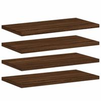 vidaXL Wandschappen 4 st 40x20x1,5 cm bewerkt hout bruineikenkleurig