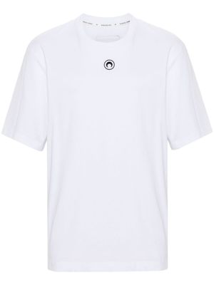 Marine Serre t-shirt en coton à logo Crescent Moon - Blanc