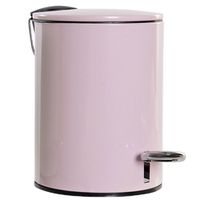 Metalen vuilnisbak/pedaalemmer roze 3 liter 23 cm - Pedaalemmers - thumbnail