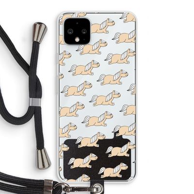 Ponys: Pixel 4 XL Transparant Hoesje met koord
