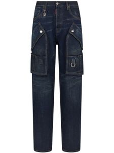 DSQUARED2 jean Boston à poches cargo - Bleu