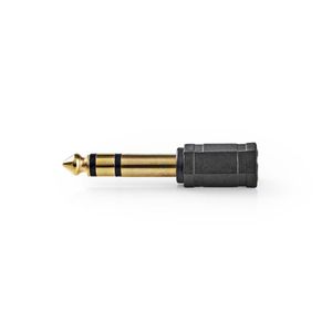 Nedis CAGP23930BKG Stereo Audioadapter 6,35 Mm Male - 3,5 Mm Female 10 Stuks Zwart