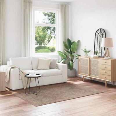 Antislip Shaggy Tapijt Bruin 140 x 200 cm PP