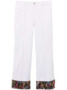 PUCCI pantalon évasé à franges - Blanc