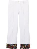 PUCCI pantalon évasé à franges - Blanc