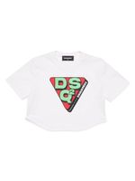 DSQUARED2 KIDS t-shirt crop à logo imprimé - Blanc