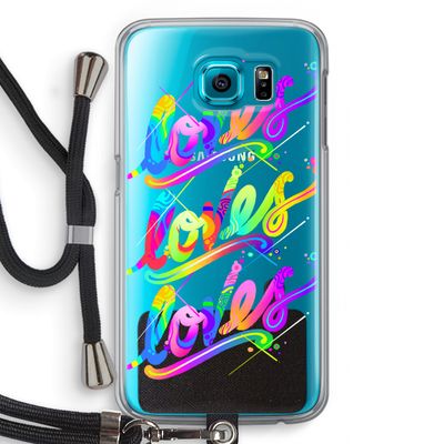 Loves: Samsung Galaxy S6 Transparant Hoesje met koord