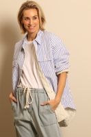 Denimist Denimist - blouse - DSW5361B-020 CPO SHIRT JACKET - blue stripe - thumbnail