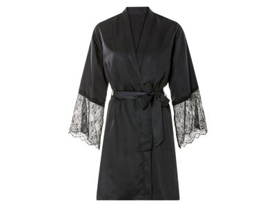 esmara Satijnen dames kimono (Zwart, S (36/38))