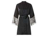 esmara Satijnen dames kimono (Zwart, S (36/38))