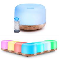 T500 afstandsbediening hout patroon luchtbevochtiger etherische olie diffuser ultrasone mist Maker ultrasone aroma diffuser verstuiver kleur LED capa