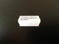 Etiket 2612 diepvries Mind.h.b/THT/Best