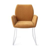 Jesper Home Misaki eetkamerstoel Honey Harvest slide white