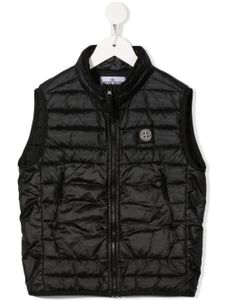 Stone Island Junior gilet à patch logo poitrine - Noir