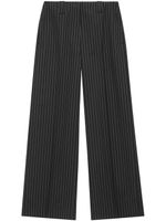 GANNI pantalon ample à fines rayures - Noir