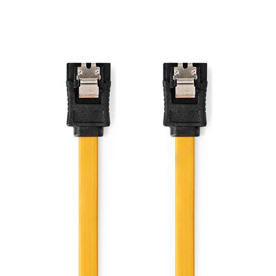 Nedis SATA Kabel | 6 Gbps | SATA 7-Pins Female | SATA 7-Pins Female | Vernikkeld | 1.00 m | Plat | PVC | Geel | Doos - CCGB73250YE10