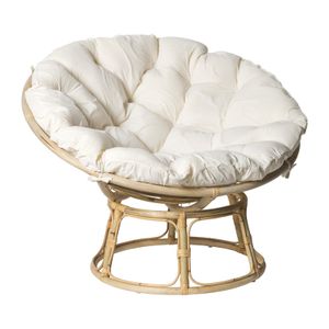 Rotan loungestoel Papasan - naturel - ø100x80 cm