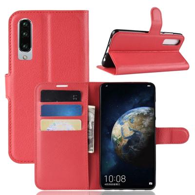 Litchi textuur horizontale Flip lederen case voor Huawei P30 met houder & kaartsleuven & portemonnee (rood)