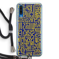 Majorelle Blue Print: Samsung Galaxy A50 Transparant Hoesje met koord Majorelle Blue Print: Samsung Galaxy A50 Transparant Hoesje met koord