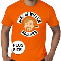 Grote maten Sons of Willem oranje shirt heren - thumbnail