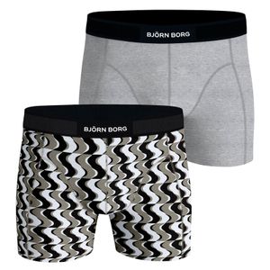 Bjorn Borg Boxershort Premium cotton 2-pack grijs-print
