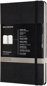 Moleskine notitieboek professional,  ft A4, gelijnd, harde cover, 189 blad, zwart