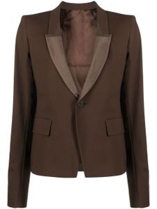 Rick Owens blazer à col châle - Marron