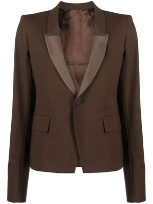 Rick Owens blazer à col châle - Marron