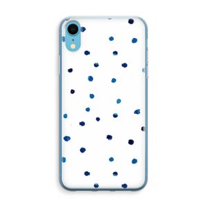 Blauwe stippen: iPhone XR Transparant Hoesje