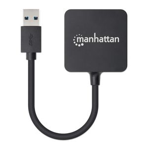 Manhattan 162296 interface hub USB 3.2 Gen 1 (3.1 Gen 1) Type-A 5000 Mbit/s Zwart