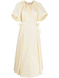 3.1 Phillip Lim robe mi-longue froncée à manches courtes - Tons neutres