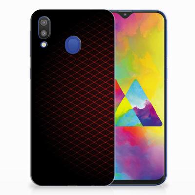 Samsung Galaxy M20 (Power) | TPU bumper | Geruit Rood Samsung Galaxy M20 (Power) | TPU bumper | Geruit Rood
