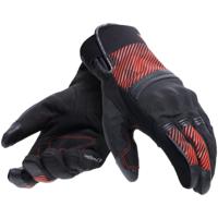 DAINESE Fulmine D-Dry Gloves, Tussenseizoen motorhandschoenen, Zwart-Rood