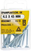 Spaanpl.schr. 4.5x45mm 15st - Deltafix