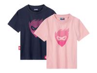 lupilu 2 meisjes t-shirts (98/104, Lichtroze/donkerblauw)