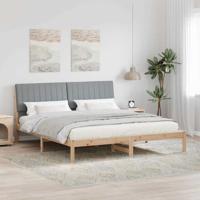 Bedframe met hoofdeinde Bruin 180 x 200 cm Massief grenenhout