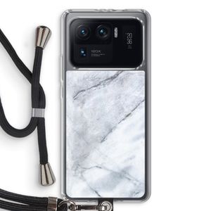 Witte marmer: Xiaomi Mi 11 Ultra Transparant Hoesje met koord