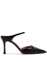 Malone Souliers mules Bonnie 90 mm en cuir - Noir - thumbnail