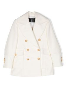 Balmain Kids blazer à boutonnière croisée - Blanc