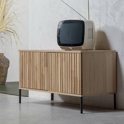 WOOOD TV-meubel 'New Gravure' Eiken, 100cm, kleur Naturel