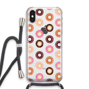 Donuts: iPhone X Transparant Hoesje met koord